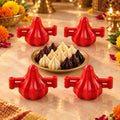 Plastic Modak Maker Mould Set for Homemade Sweets & Ganesh Chaturthi (4 Pc)