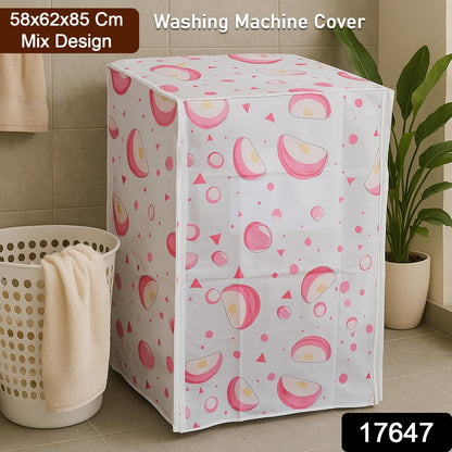 Waterproof Washing Machine Cover 58x62x85 cm (1 Pc /  Mix Design)