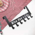 Carbon Steel Over Door Hook Rack – Heavy-Duty 6 Hooks for Organizing