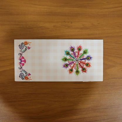 Elegant Wedding Money Envelope Gift Cover with Floral Design Pack of 10