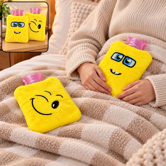 Mini Hot Water Bag – Emoji Design for Pain Relief | XcelCraft