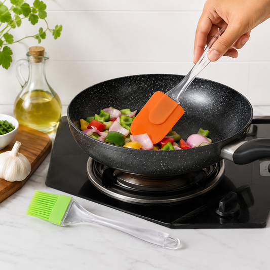 Silicone Spatula & Brush Set – 2 Pcs Non-Stick Bakeware | Bake & Dwell