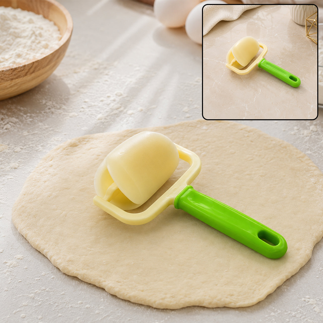 Dough Cutter Roller – Multipurpose for Puri & Baking | Quickslice