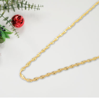 Stylish Gold Plated Fashion Jewellery LONG Wheat Chain