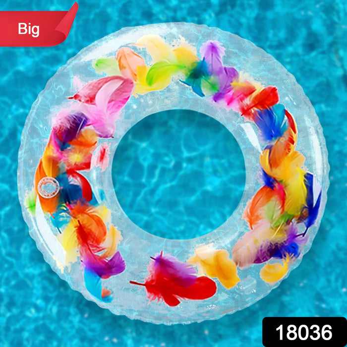 Swim Ring, For Adults, Conveniently Portable, Feathers, Swimming Ring, For Water Play, For Beaches, Swimming, Summer Vacation, Women's, Men's (1 Pc)