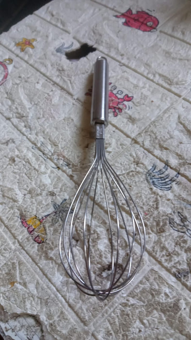 Kitchen Whisk, Stainless Steel Kitchen Tool Non-Scratch Best Stainless Steel Whisk for Perfect Metal Hand Whisk for Cooking Soup Whisking Spatula Tool Is a Great Kitchen Accessory or Gift (1 Pc / 29cm)