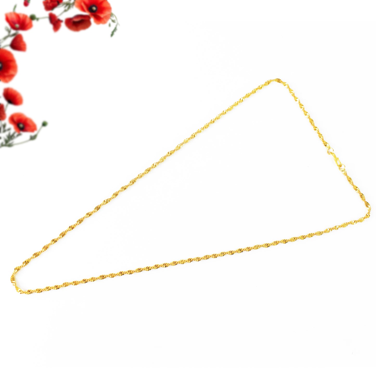 Stylish Gold Plated Fashion Jewellery LONG Wheat Chain