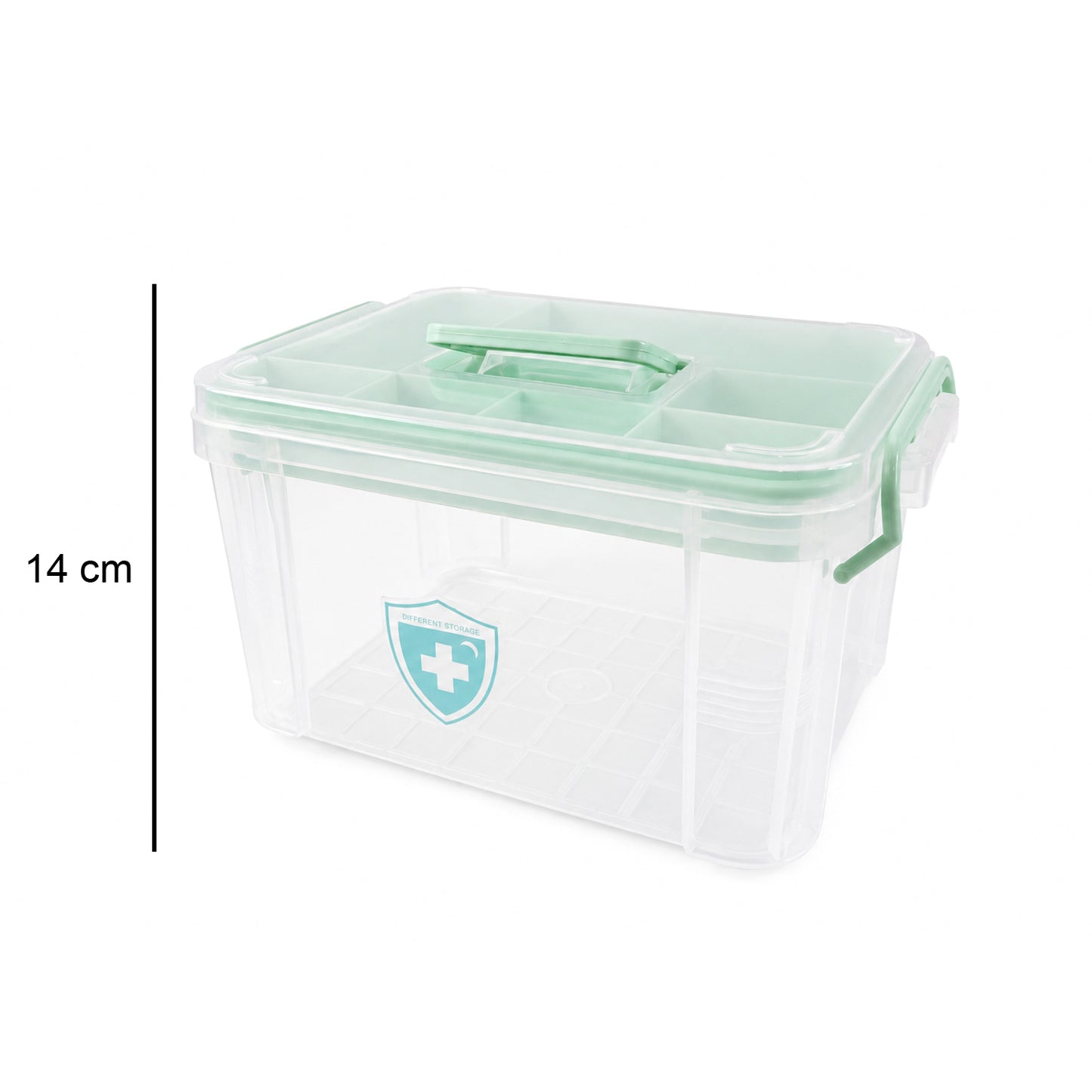 Transparent plastic medicine organizer box