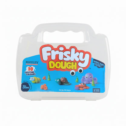 Khyati Frisky Dough 10-Color Set with Tools – Non-Sticky, Stain-Free Modelling Clay