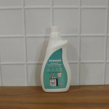 Ecoease Enzymatic Laundry Detergent Liquid, Plant Based Enzyme Powered Tough on Stains, (1L)