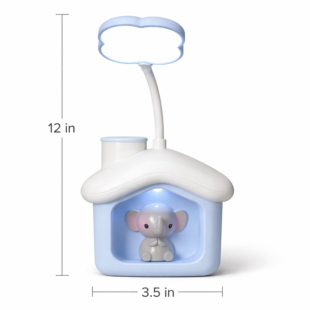 LED Desk Lamp with Piggy Bank, Study Night Light for Bedroom & Tabletop