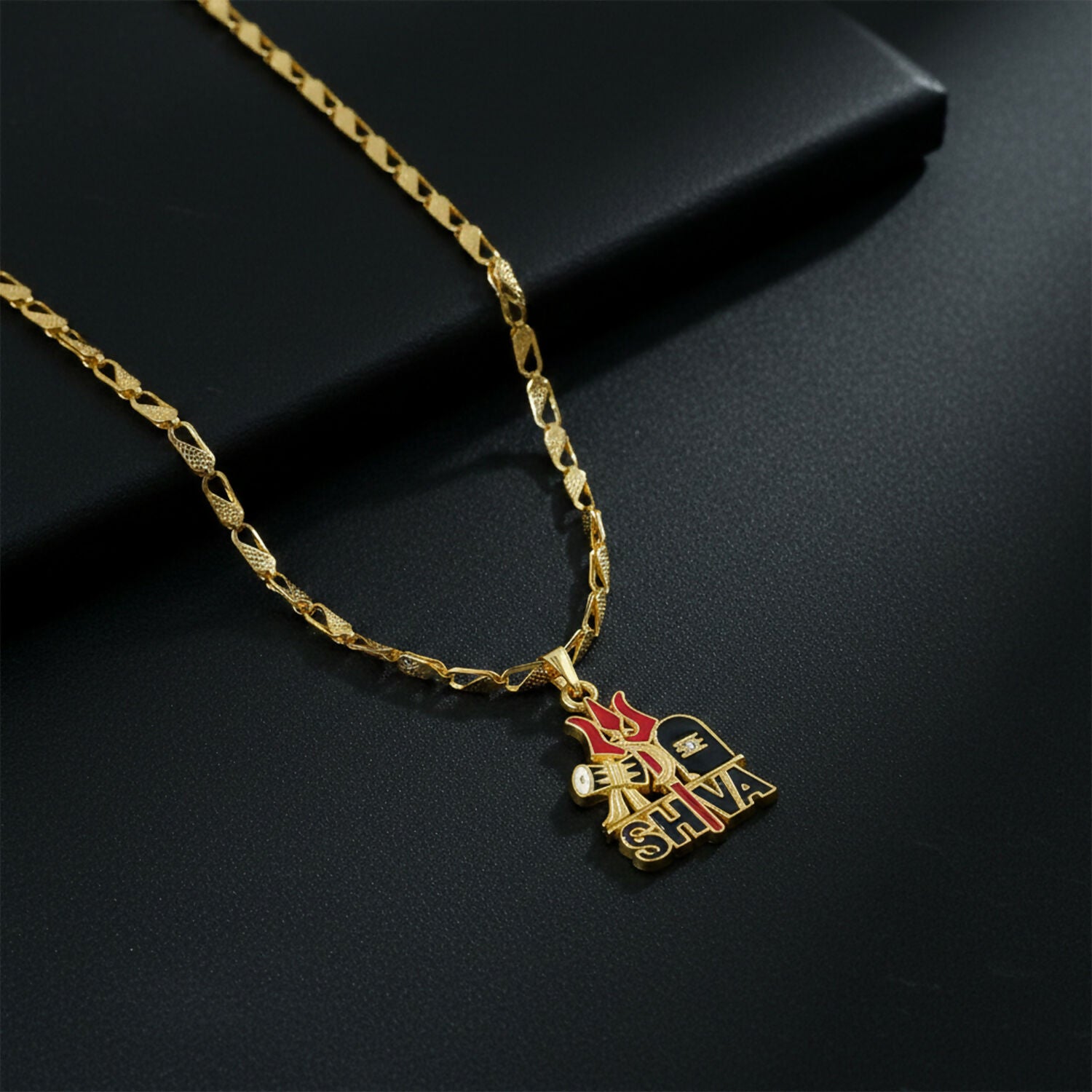 Shiva Trishul Pendant with Designer Chain