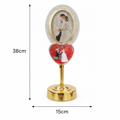 LED Romantic Couple Photo Frame Lamp with 3 Light Modes