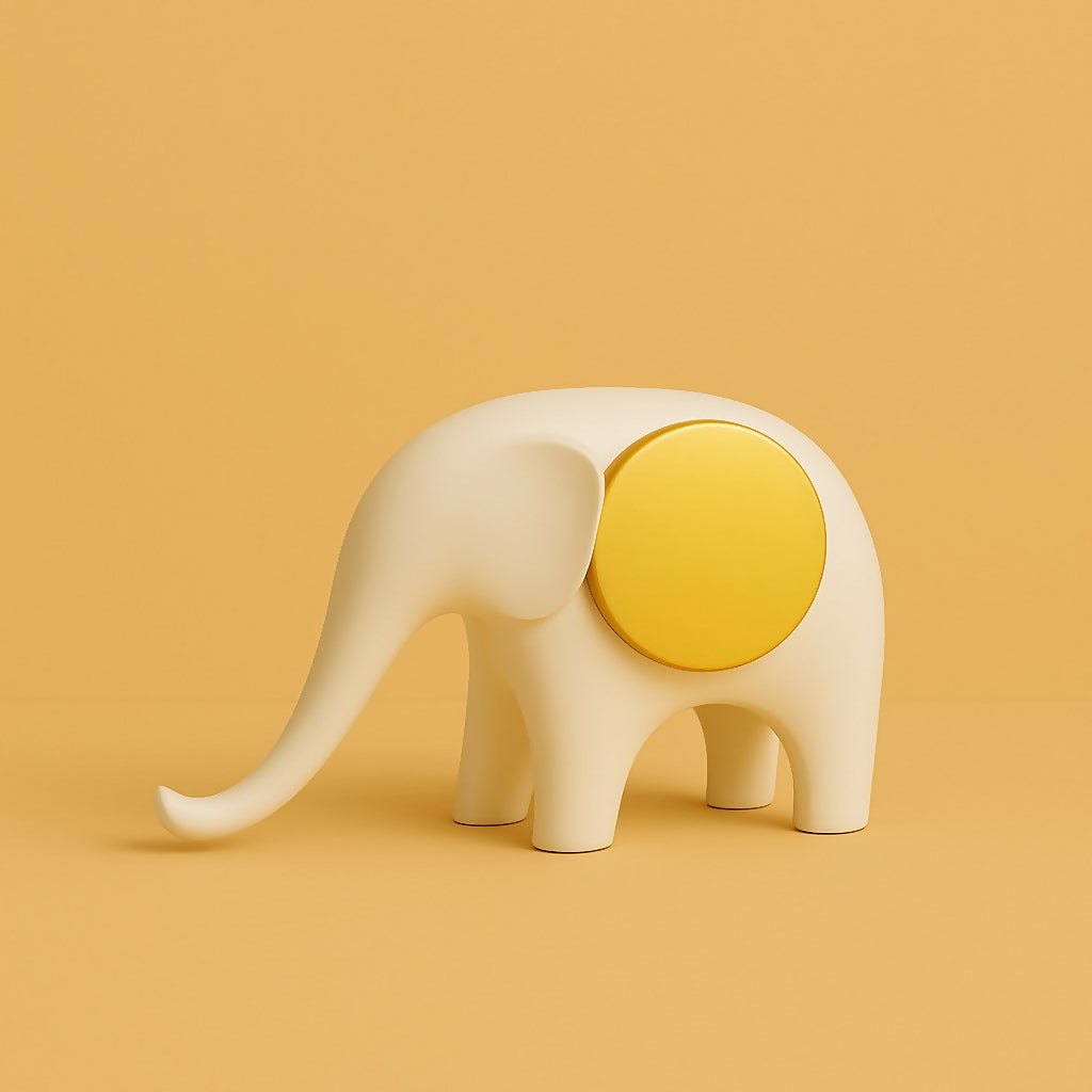 Close-up of elephant decorative showpiece for office desk