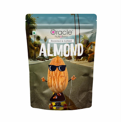 Oracle Roasted & Salted Premium Almonds Nutritious Dry Fruits Snack (200gm)