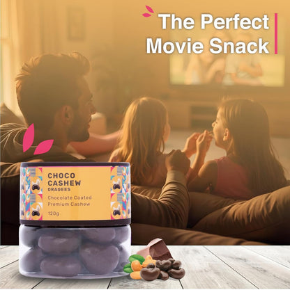 Oracle Nuts & Berry Premium Choco Cashew Dragees Chocolate Coated Crunchy Cashew Nuts (120gm)