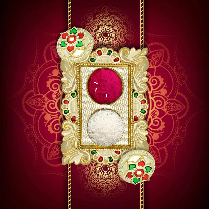 Rakasha Bandhan Special Puja Thali, Kumkum Thali Holder, Pooja Return Gift, Indian Housewarming Gifts, Brother / Bhai / Bhabhi / Sister / Family  Rakhi for Rakshabandhan, Diwali