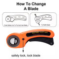 45mm Rotary Cutter – Heavy Duty Fabric & Craft Precision