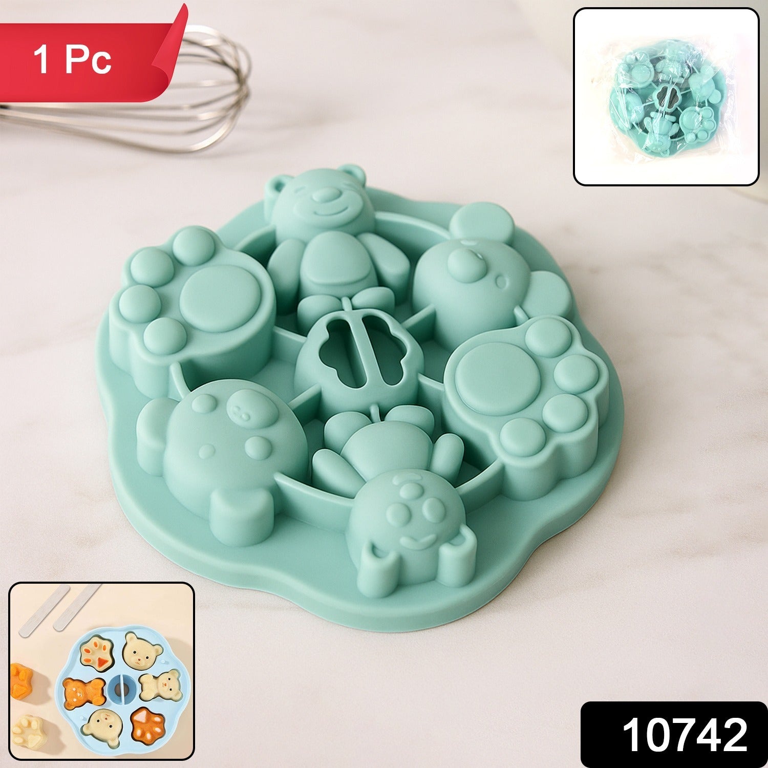Silicone Kids Cartoon Shape Chocolate, Jelly & Candy Mold (1 Pc)