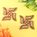 Swastik Decorative Sticker – Traditional Acrylic Pooja Décor Set