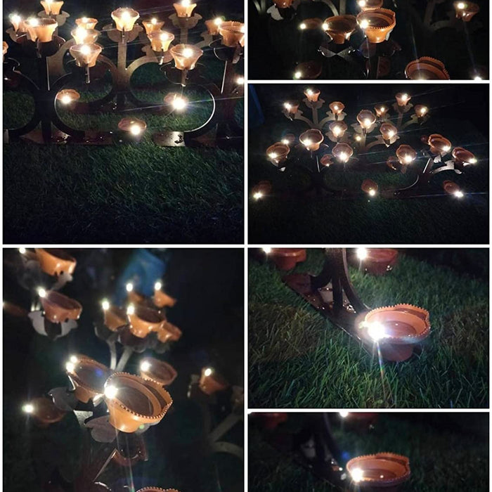 Water Sensor Diyas for Diwali Decoration | Diyas for Home Decoration| Diwali Decoration Items for Home Decor Diyas | Diwali LED Diyas Candle with Water Sensing Technology E-Diya (6Pc Set)