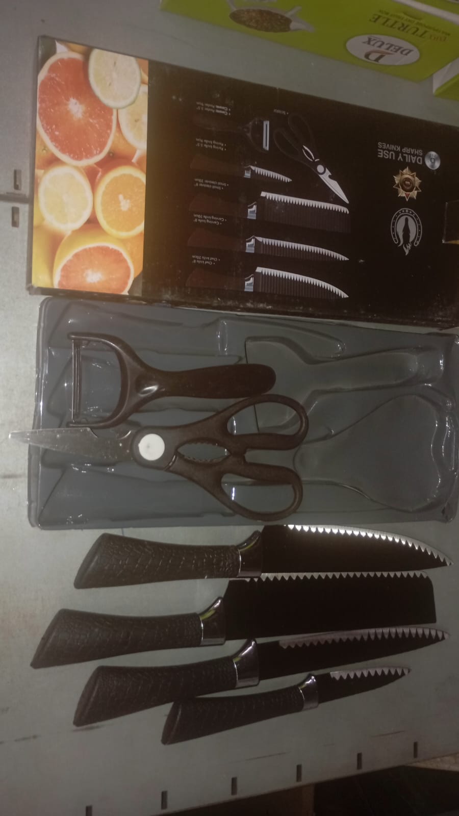 6-Piece Stainless Steel Knife Set with Peeler & Scissors