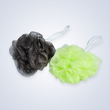 Bathing accessories including loofah and foot scrubber