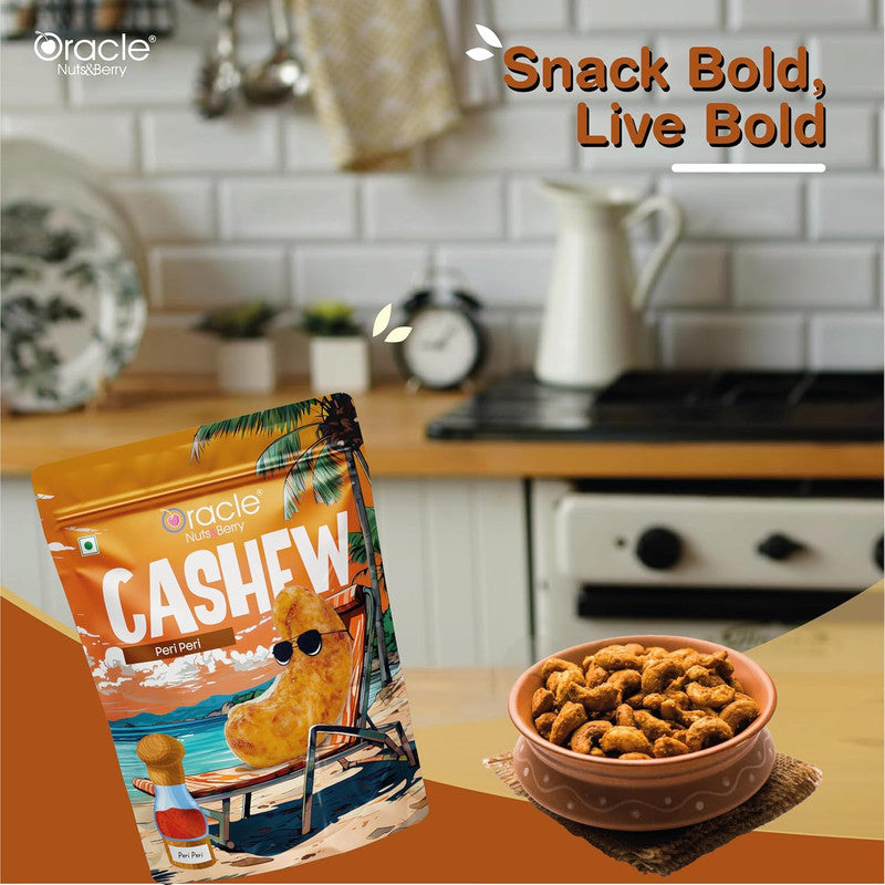 Oracle Peri Peri Roasted & Salted Cashews Spicy Dry Fruits Snack (200gm)