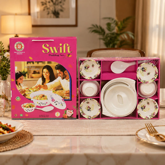 Pudding Serving Set – 9-Piece Cutlery for Desserts | Serve Stellar
