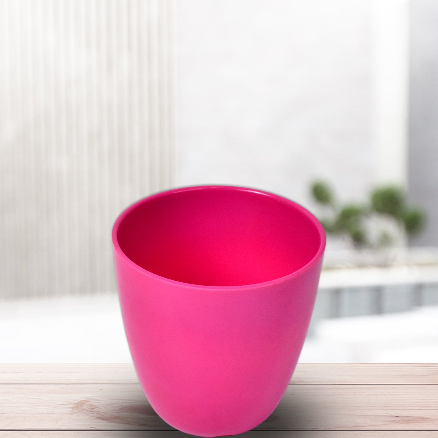 Plastic Flower Valencia (Pot) Home and Outdoor (1 Pc/Mix Colour)