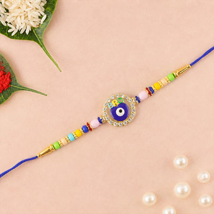 Premium Designer Bro Rakhi with Evil Eye Charm