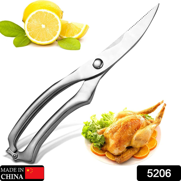 1pc Stainless Steel Kitchen Scissors, Sharp Heavy Duty Meat And Bone  Cutting Scissors, Multi-purpose For Chicken Fish Bones Cutting, With Safety  Cover, Suitable For Home Kitchen And Restaurant Use