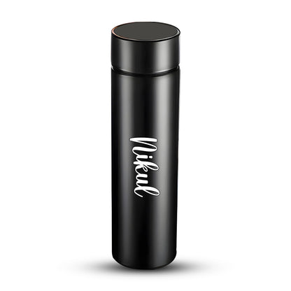 Personalized Stainless Steel Smart Water Bottle with Smart LCD Temperature Touch - 500ML