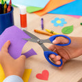 Small 4.75 Inch Stainless Steel Scissors with Easy Grip Handles for School & Craft