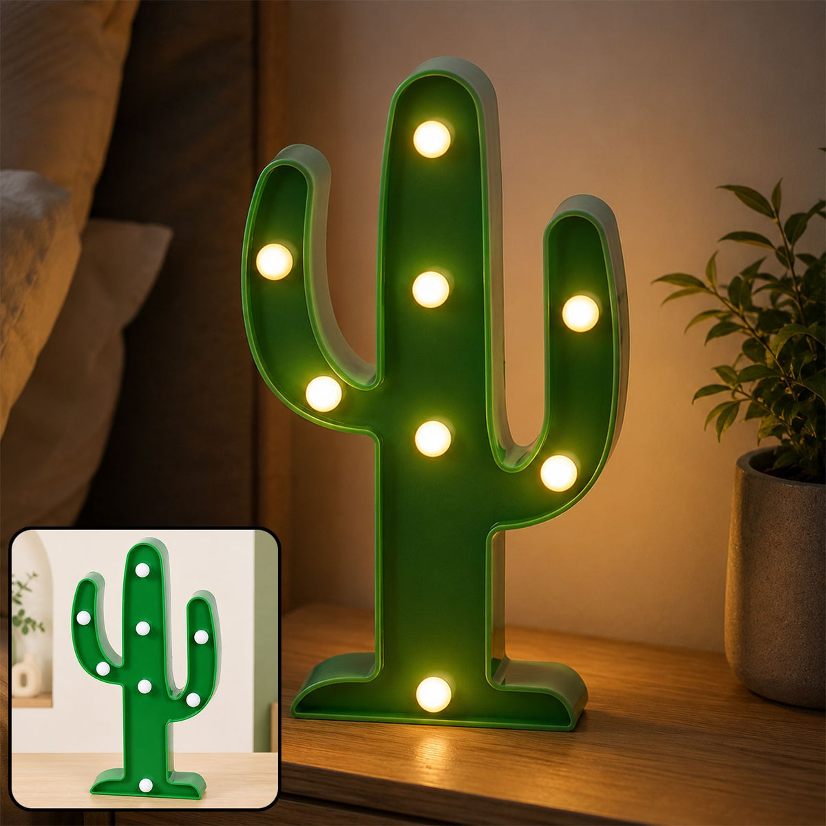 LED Cactus Lamp – Quirky Desk & Night Light | Deskrova