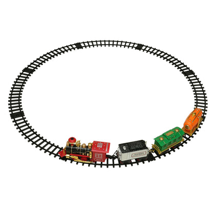 Train set including passenger, coal and oil wagons