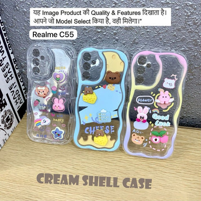 Cream Shell Case Case For Realme C55