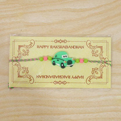 Kids Car Beaded Rakhi Fun Pattern Raksha Bandhan Gift (5pcs)