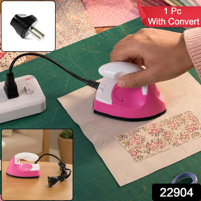 Compact Portable Electric Mini Iron for Clothes(1 Pc, With Convert)