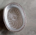 Silver Gift Tray – Royal Design Oval Decorative | Jiaqi