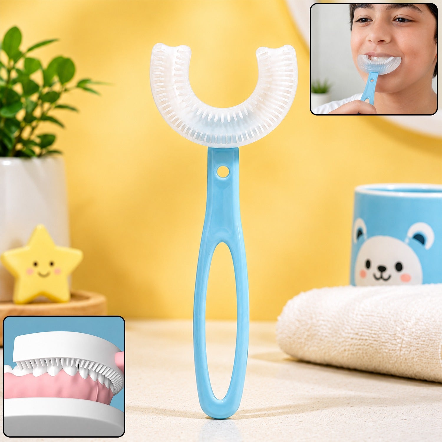 Kids U shaped toothbrush toddlers
