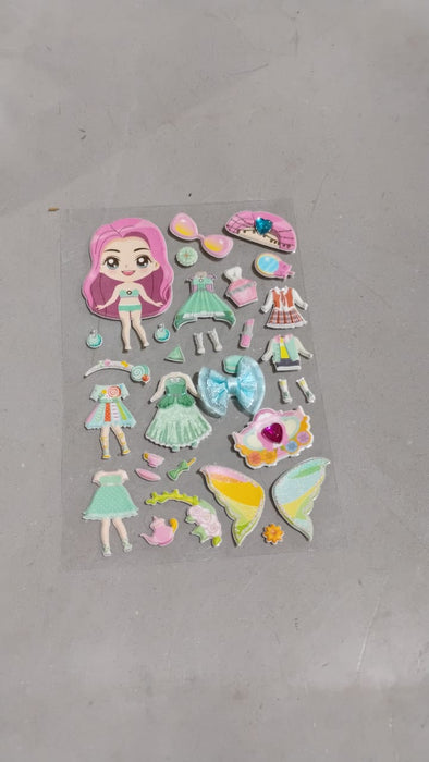 Multipurpose Adhesive 3D Stickers (1 Sheet /15×10 Cm)