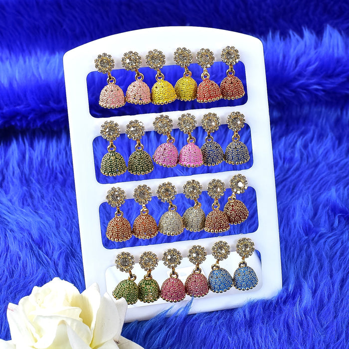 12-Pair Jumka Earring Set for Grand Occasions