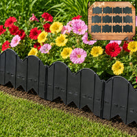 Garden Lawn Edging Border Set with Interlocking Panels (12 Pc)