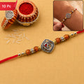 Om Rakhi Spiritual Beaded Design for Brother (10pcs)