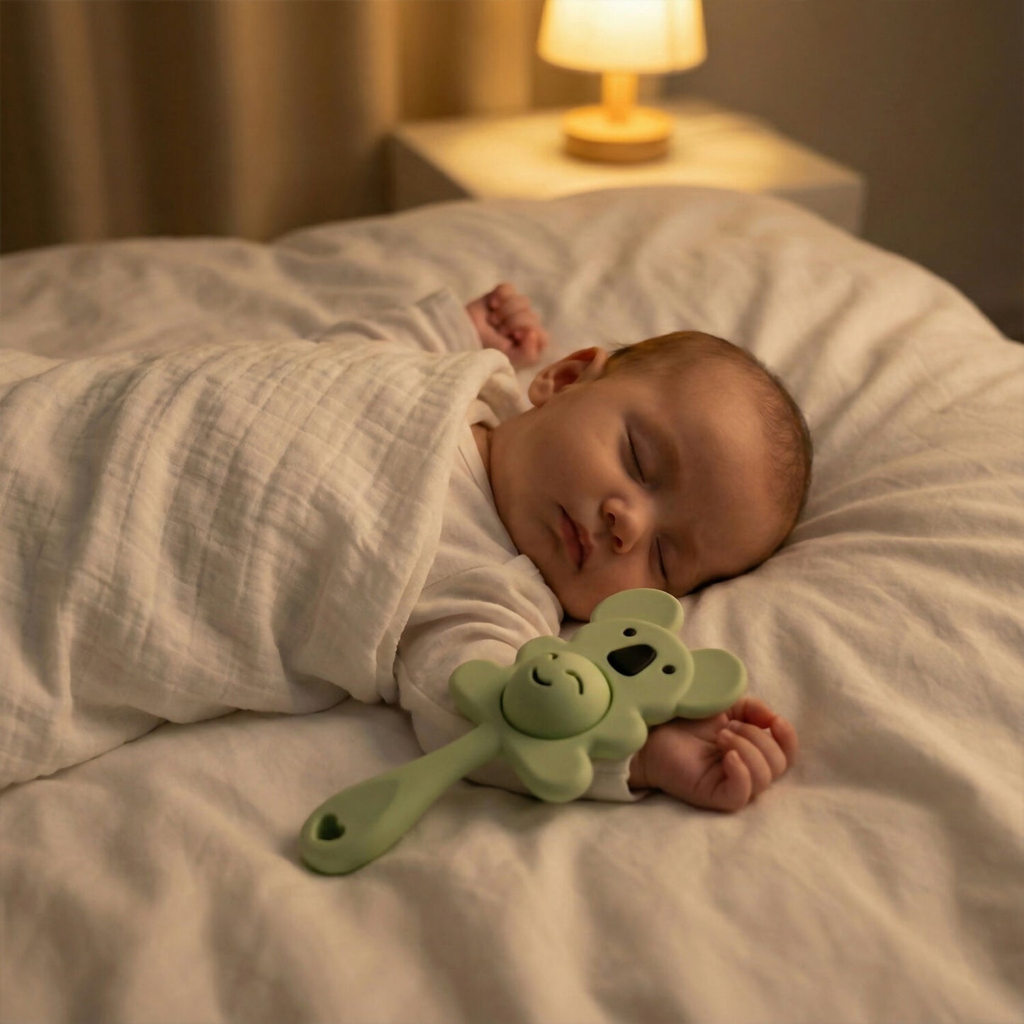 Koala Baby Rattle Toy for Newborns with Gentle Sound and Easy-to-Hold Comfort Grip