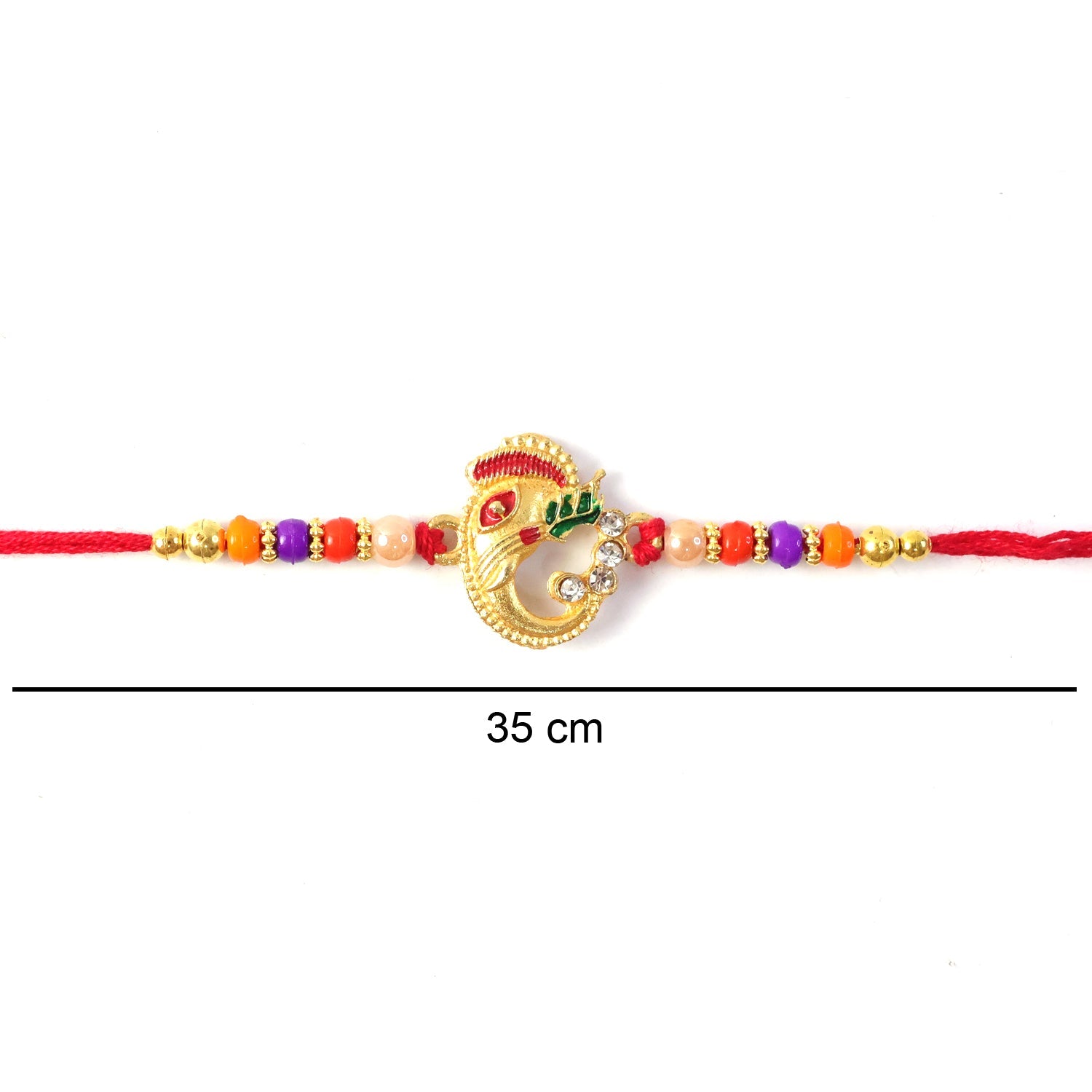 Traditional Ganesh Beaded Rakhi Embrace Festive Bonding (5pcs)