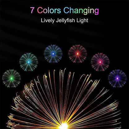 Solar Outdoor Lights – 7-Color Waterproof Jellyfish Like Firework Home Decor (2pcs)