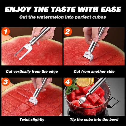 Watermelon fork slicer fruit tool