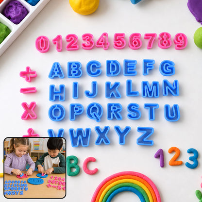 Alphabet Number Clay Mould Cutter Set for Kids Learning Art Craft and DIY Projects